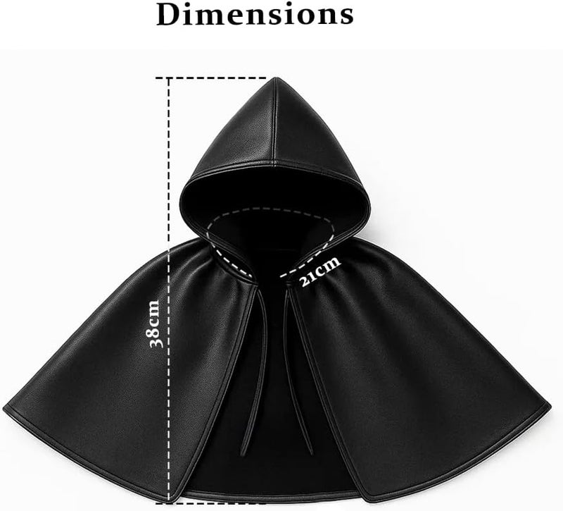 Handmade Black Cat Cloak with Hood for Indoor Cats, Funny Superhero Cosplay Halloween Costume for Pets, Cute Cape for Party Photos and Dress-Up – Big/Middle Size (Black) - Image 5